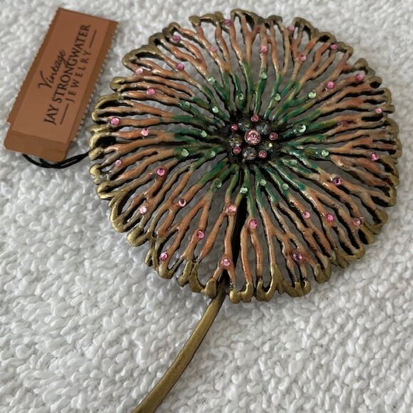 Jay  Strongwater  Retired Vintage Spider Mum Pin - Picture 1 of 3